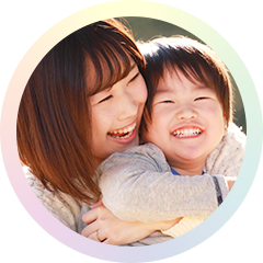 ママと子供の笑顔